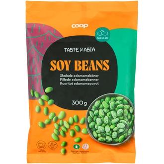 Coop Taste of Asia kuoritut edamame-pavut 300 g pakaste kalorit ja ravintosisältö - 131 kcal