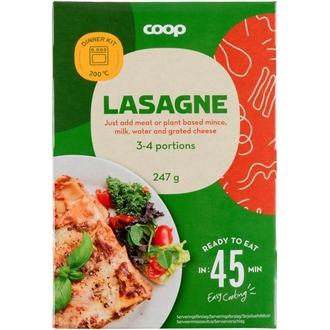 Coop lasagneainekset 247 g kalorit ja ravintosisältö - 339 kcal