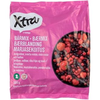 Xtra marjasekoitus 500 g pakaste kalorit ja ravintosisältö - 56 kcal