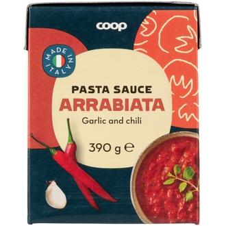 Coop pastakastike valkosipuli ja chili 390 g kalorit ja ravintosisältö - 46 kcal