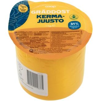Coop kermajuusto 1 kg kalorit ja ravintosisältö - 375 kcal