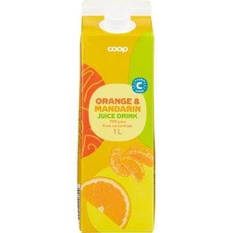 Coop appelsiini-mandariinimehu + C 1l kalorit ja ravintosisältö - 34 kcal