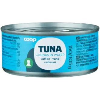 Coop tonnikalapala vedessä 150/105 g