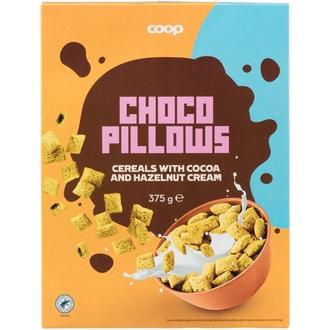 Coop Cocoa Pillows kaura-vehnämurot 375 g kalorit ja ravintosisältö - 459 kcal