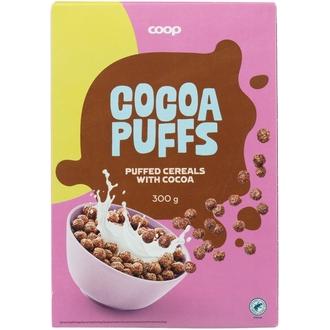 Coop Cocoa Puffs kaakaomurot 300 g kalorit ja ravintosisältö - 374 kcal