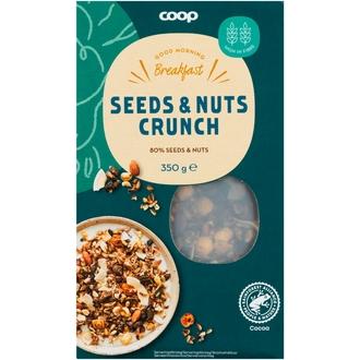 Coop mysli siemeniä ja pähkinöitä 350 g kalorit ja ravintosisältö - 612 kcal