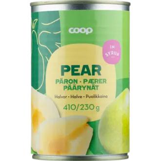 Coop päärynänpuolikkaat sokeriliemessä 410/230 g kalorit ja ravintosisältö