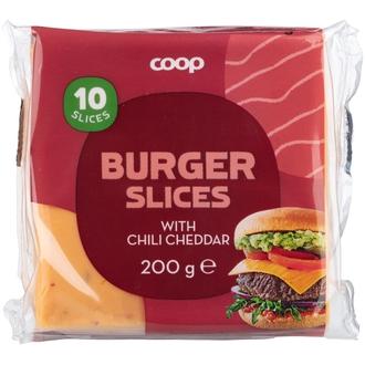 Coop chili-cheddar-sulatejuustoviipaleet 200 g kalorit ja ravintosisältö - 252 kcal