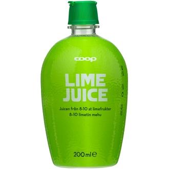 Coop limettitäysmehu 200 ml kalorit ja ravintosisältö - 28 kcal
