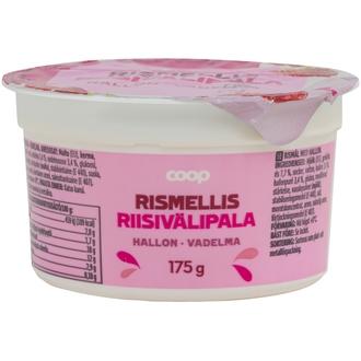 Coop riisivälipala vadelma 175 g kalorit ja ravintosisältö - 109 kcal