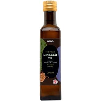 Coop kylmäpuristettu pellavansiemenöljy 250 ml kalorit ja ravintosisältö - 900 kcal