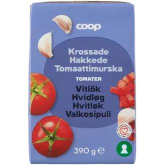 Coop tomaattimurska valkosipuli 390 g kalorit ja ravintosisältö - 29 kcal