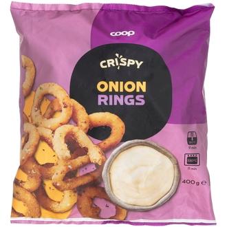 Coop paneroidut sipulirenkaat 400 g pakaste kalorit ja ravintosisältö - 205 kcal