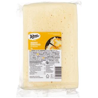 Xtra kermajuusto 26 % 1 kg kalorit ja ravintosisältö - 334 kcal