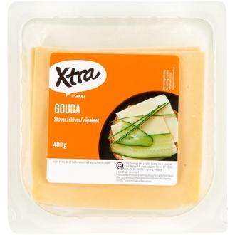 Xtra Gouda 27 % juustoviipaleet 400 g kalorit ja ravintosisältö - 337 kcal