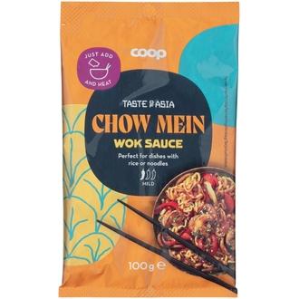 Coop Taste of Asia Chow Mein wok-kastike 100 g kalorit ja ravintosisältö - 96 kcal
