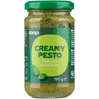 Coop creamy basilikapesto 190 g kalorit ja ravintosisältö - 428 kcal