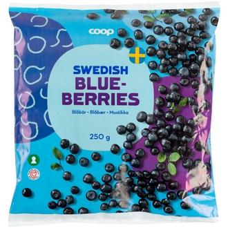 Coop mustikka 250 g pakaste kalorit ja ravintosisältö - 37 kcal