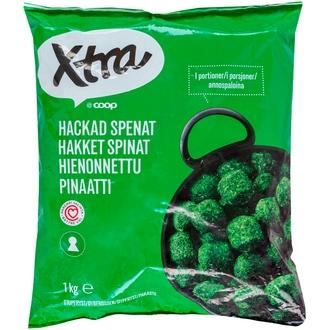 Xtra Hienonnettu pinaatti 1 kg pakaste kalorit ja ravintosisältö - 18 kcal