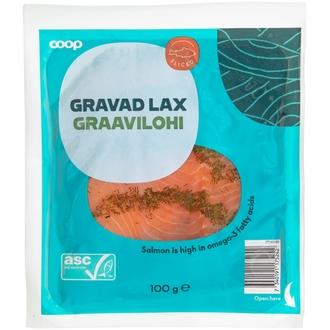 Coop Graavilohiviipaleet ASC 100g kalorit ja ravintosisältö - 192 kcal