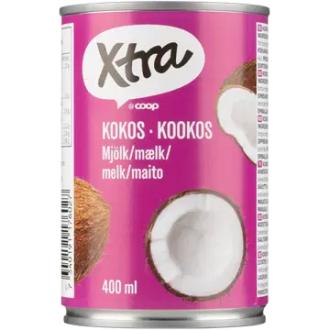 Xtra kookosmaito 400 ml kalorit ja ravintosisältö