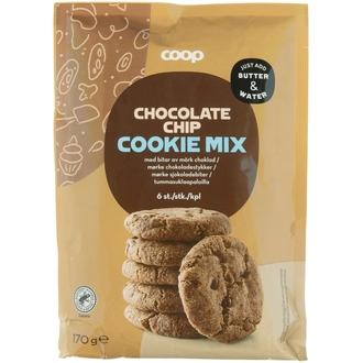 Coop keksijauhomix tummasuklaapaloilla 170 g kalorit ja ravintosisältö - 387 kcal
