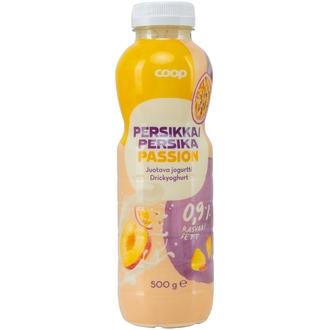 Coop juotava persikka-passionjogurtti 500 g kalorit ja ravintosisältö - 59 kcal