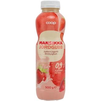 Coop juotava mansikkajogurtti 500 g kalorit ja ravintosisältö - 57 kcal