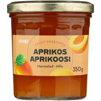 Coop aprikoosihillo 350 g kalorit ja ravintosisältö - 179 kcal