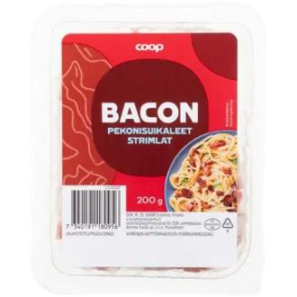 Coop pekonisuikaleet 200 g kalorit ja ravintosisältö - 334 kcal