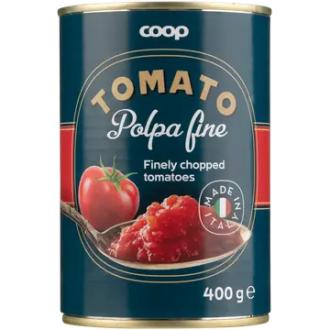 Coop tomaattimurska Polpa fine 400 g kalorit ja ravintosisältö