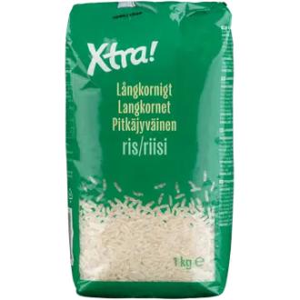 Xtra pitkäjyväinen riisi 1 kg kalorit ja ravintosisältö