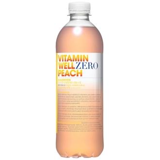 Vitamin Well Zero Persikka hyvinvointijuoma 500ml kalorit ja ravintosisältö