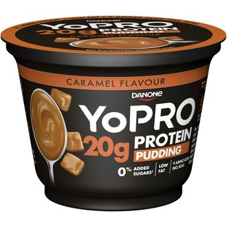Danone YoPro Proteiinivanukas, kinuskin makuinen 200g kalorit ja ravintosisältö