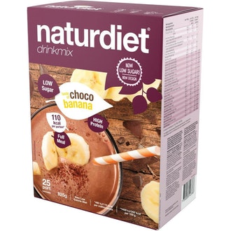 Naturdiet Drinkmix 25kpl suklaa banaani kalorit ja ravintosisältö - 350 kcal