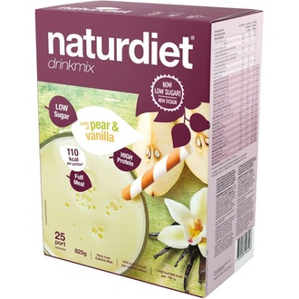 Naturdiet Drinkmix 25ps päärynä vanilja kalorit ja ravintosisältö - 340 kcal