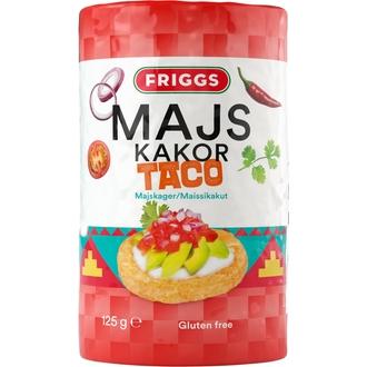 Friggs Gluteeniton Taco Maissikakku 125g kalorit ja ravintosisältö
