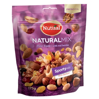 Nutisal sporty mix pähkinäsekoitus 175g kalorit ja ravintosisältö - 590 kcal
