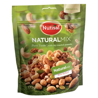 Nutisal 175g Natural mix pähkinäsekoitus kalorit ja ravintosisältö