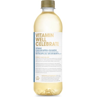 Vitamin Well Celebrate 0,5l kalorit ja ravintosisältö