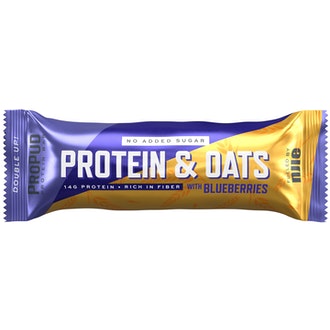 Njie ProPud Kauraa ja pakastekuivattua mustikkaa sisältävä proteiinipatukka valkosuklaakuorrutteella kalorit ja ravintosisältö - 340 kcal