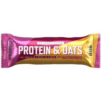 Njie ProPud Kauraa ja pakastekuivattua vadelmaa sisältävä proteiinipatukka valkosuklaakuorrutteella kalorit ja ravintosisältö