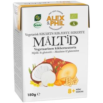 Alex&Phil Kikherne Kasvisateria Luomu 180G Alkaen 8Kk, Maidoton&Gluteeniton, Vegaaninen kalorit ja ravintosisältö