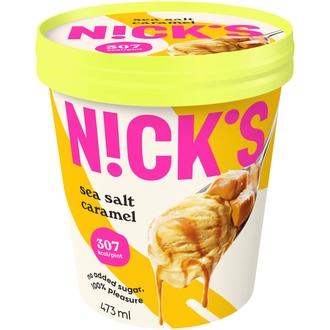 Nick's Sea Salt Caramel jäätelö 473ml kalorit ja ravintosisältö