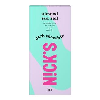 Nick's manteli-merisuola tummasuklaalevy 75g kalorit ja ravintosisältö