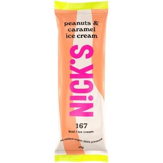 Nick's Peanuts & Caramel jäätelö 49g / 70ml kalorit ja ravintosisältö - 342 kcal
