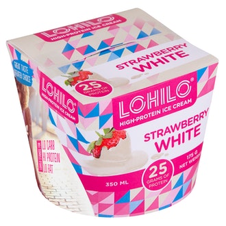 Lohilo proteiinijäätelö 350ml mansikka kalorit ja ravintosisältö