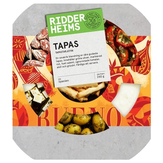 Ridderheims tapastarjotin 260g kalorit ja ravintosisältö - 371 kcal