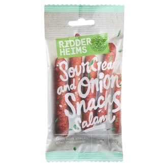 Ridderheims snacks salami sourcream&onion 70g kalorit ja ravintosisältö - 440 kcal