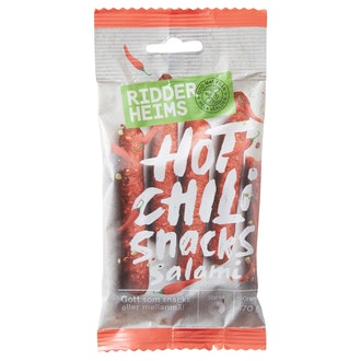 Ridderheims snacks salami hot chili 70g kalorit ja ravintosisältö - 440 kcal